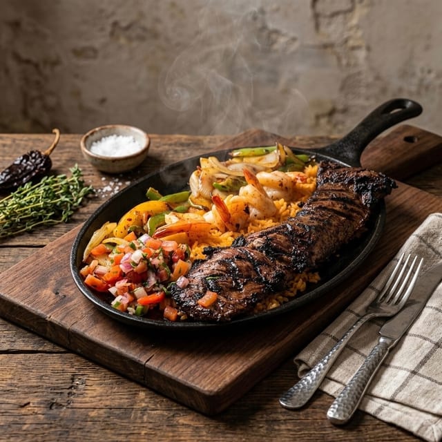 Famous Añejo Carne Asada & Shrimp.