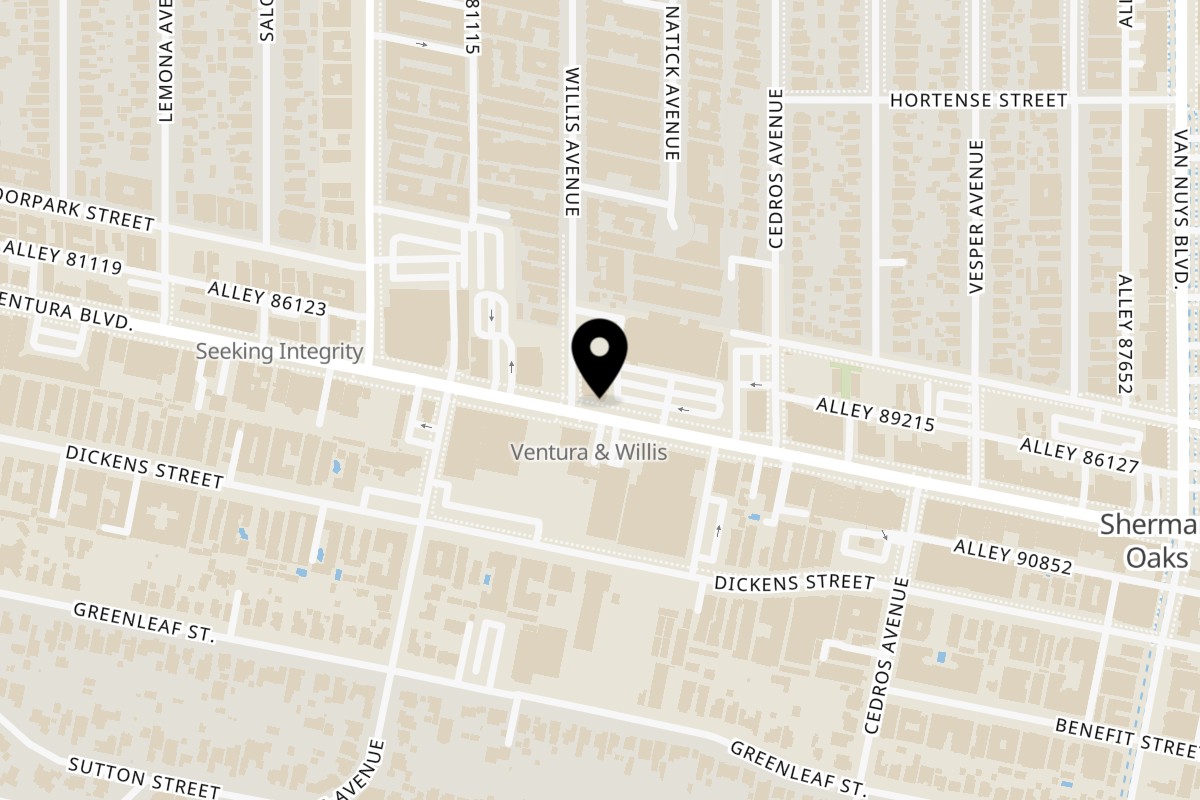 Map showing the location of Anejo Cantina and Grill on 14755 Ventura Blvd C in Sherman Oaks